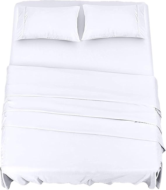 Utopia Bedding Juego de Sabanas 4 Piezas 150x200 - Poliéster Microfibra Cepillada - Sábana Bajera, Sábana Plana y 2 Fundas de Almohada 50x75 (Cama 150, Gris)