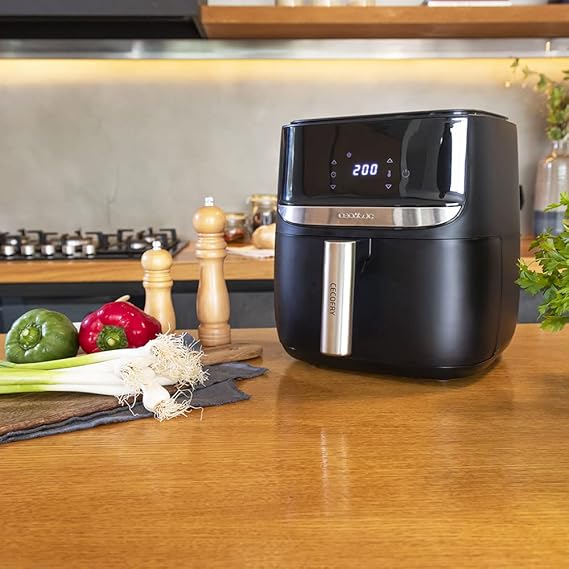Cecotec Freidora sin Aceite 5,5 L de Aire Caliente con Báscula Integrada Cecofry Advance Precision. 1700 W, Dietética, Control Táctil, Temperatura Regulable, Acabados Acero Inox