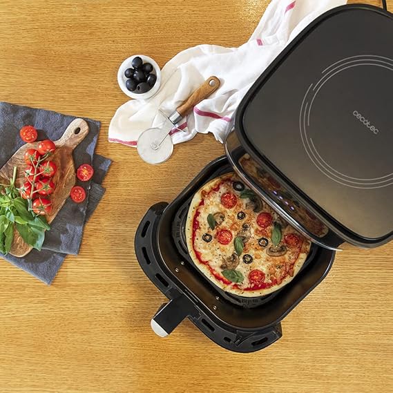 Cecotec Freidora sin Aceite 5,5 L de Aire Caliente con Báscula Integrada Cecofry Advance Precision. 1700 W, Dietética, Control Táctil, Temperatura Regulable, Acabados Acero Inox