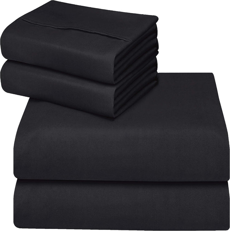 Utopia Bedding Juego de Sabanas 4 Piezas 150x200 - Poliéster Microfibra Cepillada - Sábana Bajera, Sábana Plana y 2 Fundas de Almohada 50x75 (Cama 150, Gris)